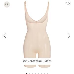 NWT skims sheer sculpt open body suit in color clay